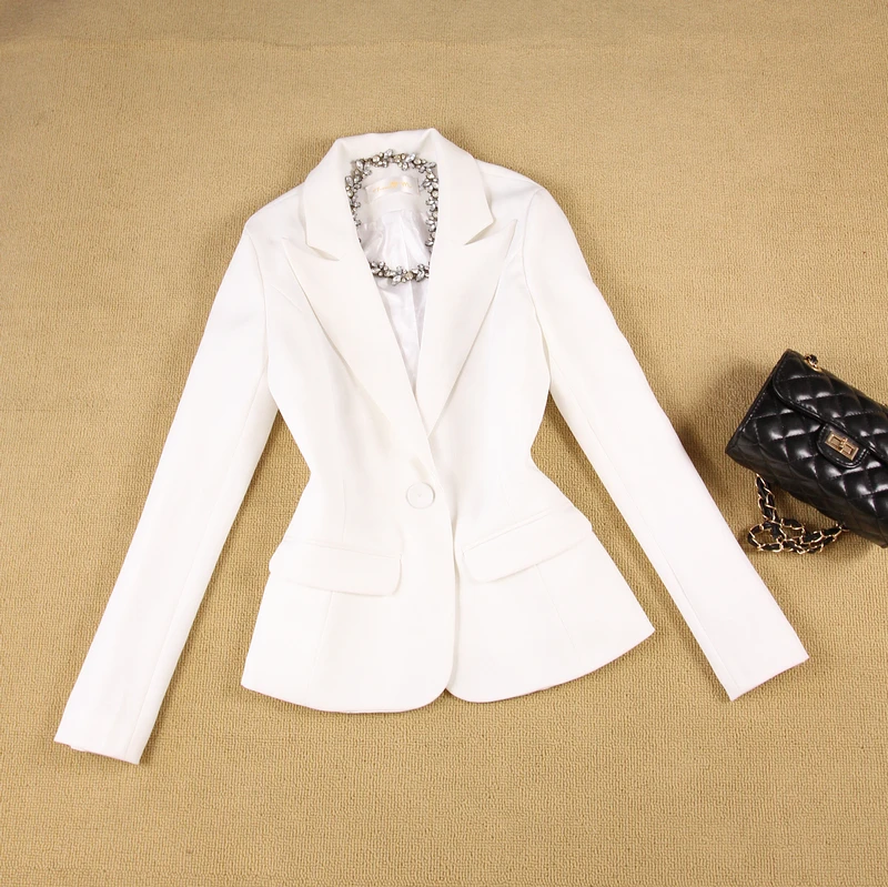 Womens white suits blazer with pants women two piece suits