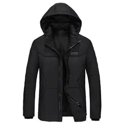 2017 зимняя длинная теплая шапка Съемная Черная куртка Мужская парка пальто новая брендовая повседневная с капюшоном толстые теплые парки