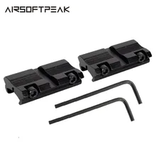 2pcs/Set Hunting Rifle Gun Scope Mounts Base Tactical 11mm Dovetail to 20mm Weaver Picatinny Rail Adapter Mount Gun Accessory