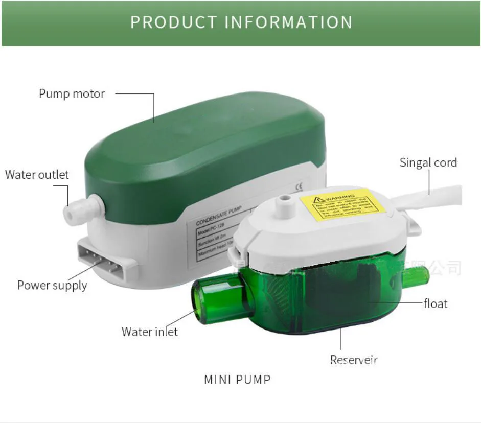 Конденсат насос кондиционер конденсат сливной насос PC-12B PC-36B мини микро сливной насос