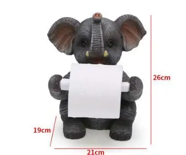

(Vertical) resin animal paper holder creative cute elephant roll paper holder living room home environmental paper towel rack