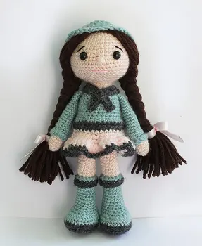 

Amigurumi Crochet Stuffed doll rattle giftshower