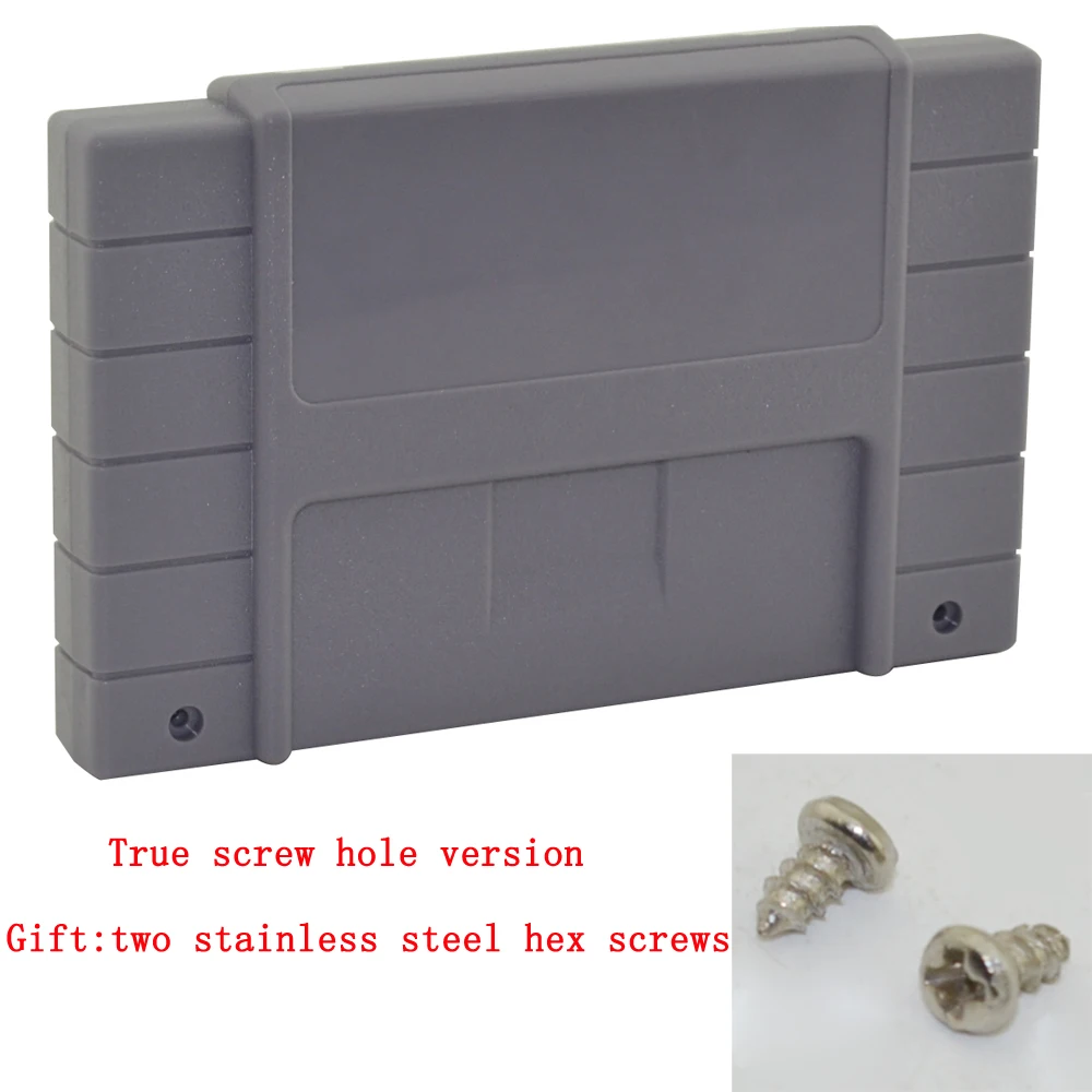 

100pcs a lot Game Cartridge Replacement Plastic Shell with 2 screws for SNES