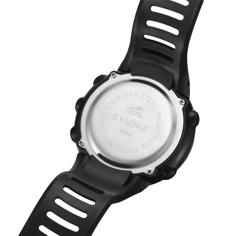 SYNOKE мужские многофункциональные военные спортивные часы светодиодный цифровой двойной Движение Мужские t часы
