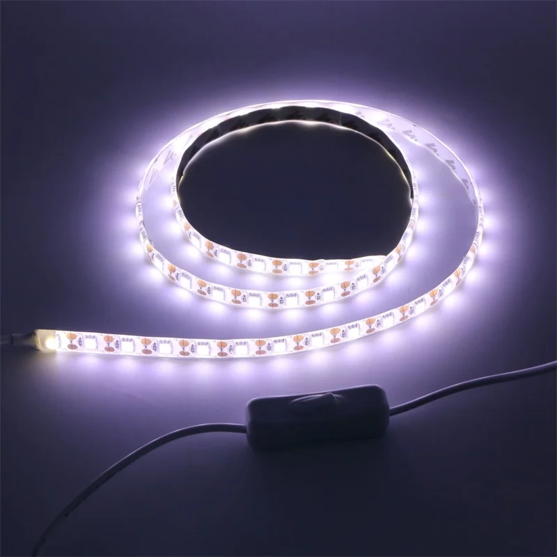 SZYOUMY 10 шт. DC 5 в USB СВЕТОДИОДНАЯ лента SMD 5050 1 м 60 светодиодов LED ТВ фоновое освещение