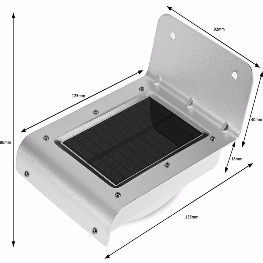 Sensor de Movimento Parede ao ar Livre à Prova Água de Poupança Energia Solar Pir Luz Drv Rua Quintal Caminho Casa Lâmpada Jardim rv 4 Pçs 3528 16 Led 4 Lâmpadas solares