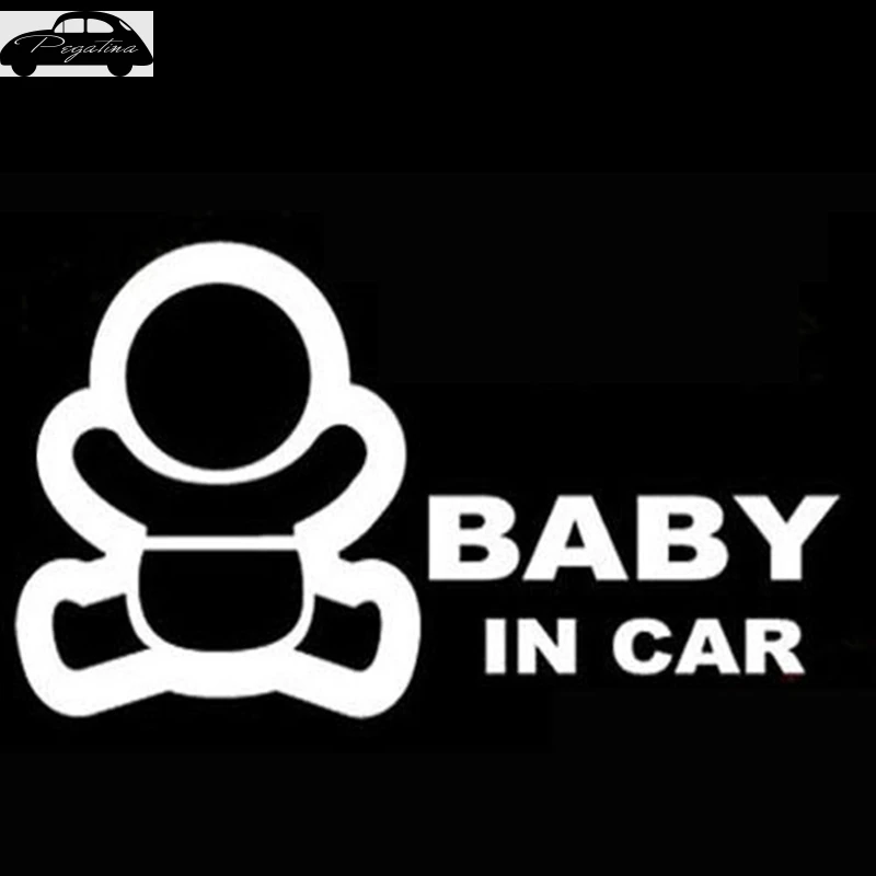 Pegatina Baby In Car Waving Baby on Board Safety Sign Cute Car Decal Vinyl Sticker