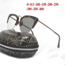 Близорукость фотохромные солнцезащитные очки готовые мужские и женские оправа для очков от близорукости с цветными линзами солнцезащитные очки кошачья близорукость очки NX