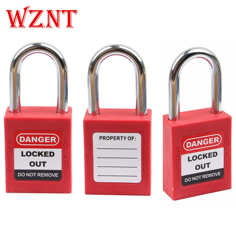 

5pcs free shipping 38mm steel shackle high security Loto Abs Safety Lockout Padlock