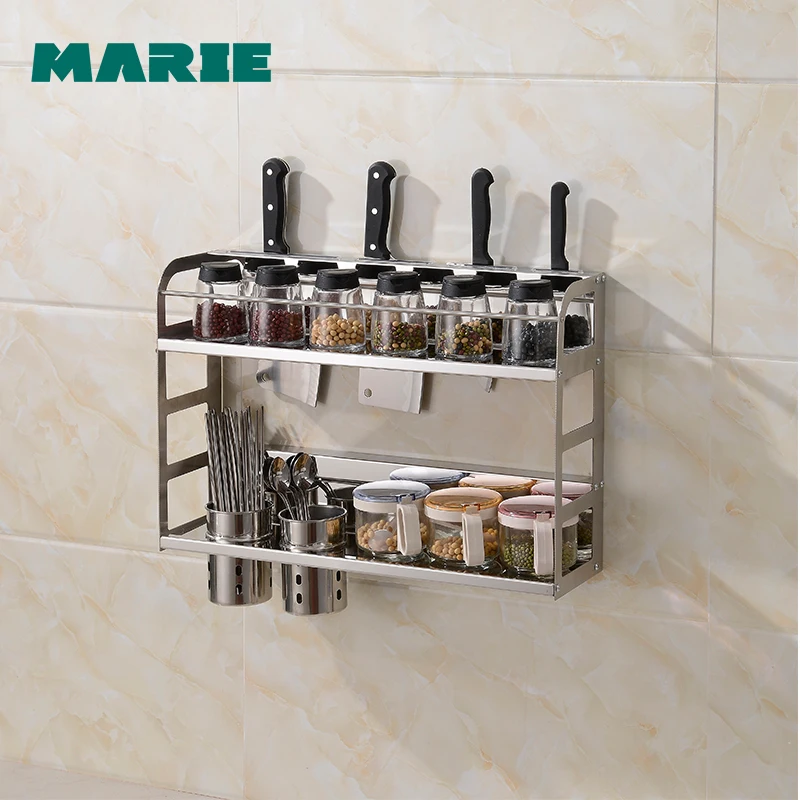 Wall Mounted Bathroom Shelf Double Layer 50 cm Rack Storage Rack Cosmetic Basket Bathroom Accessories Shelf Home Decor