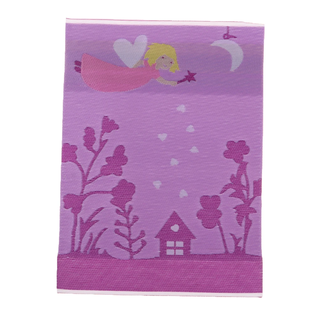 1/12 Fashion Cartoon Elf Figures Printed Carpet Area Rug for Dolls House Sitting Room Garden Life Scenes Decor