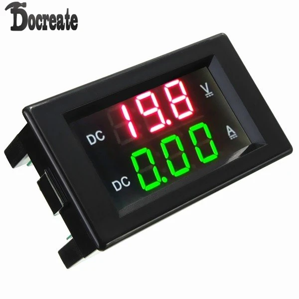 YB4835VA 0 100 V 20A Double Affichage Voltm tre Compteur De Courant LED 