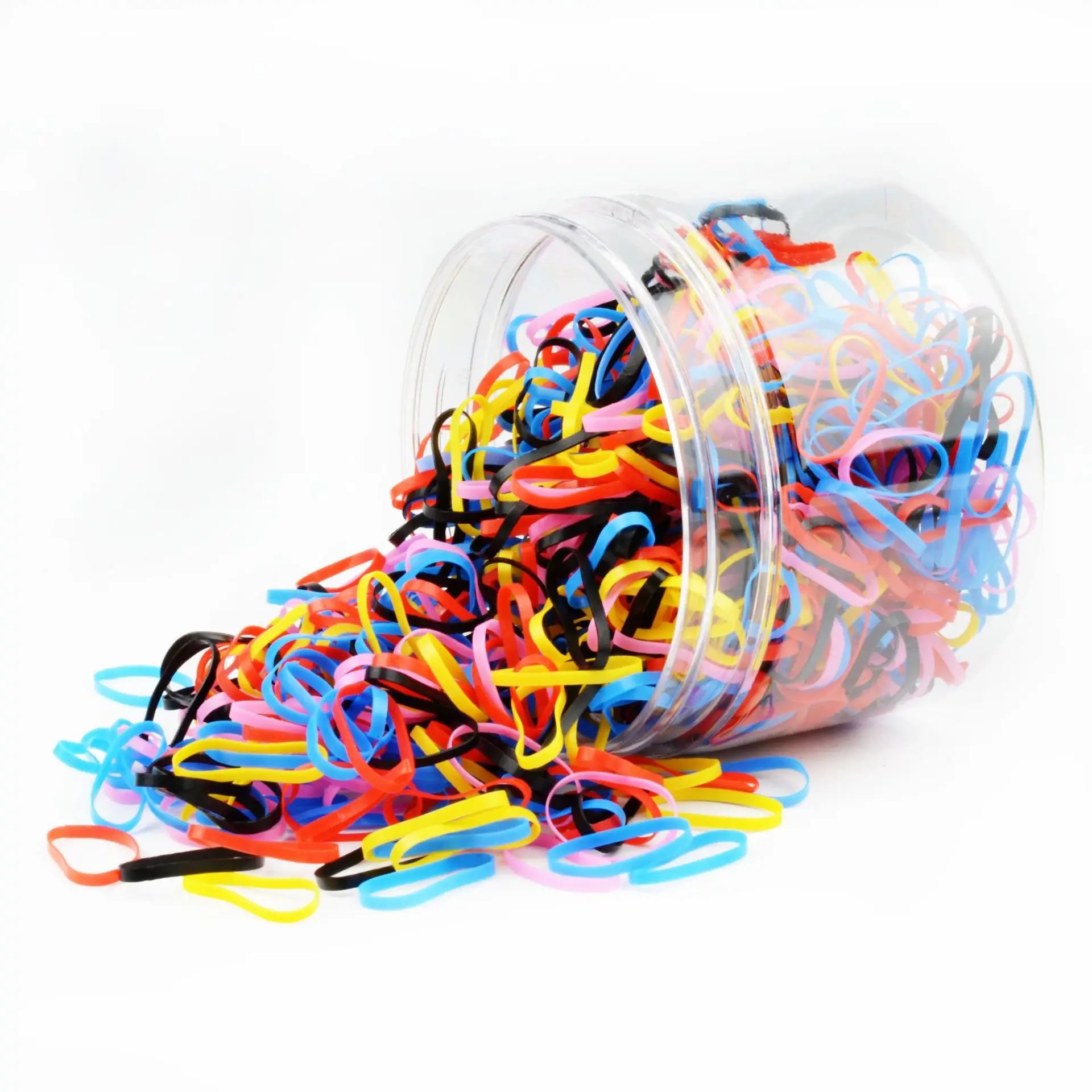 100 Pcs/Pack Girls Children Rubber Band Elastic Hair Ropes Hair Accessories Mini Hair Band Candy Color Elastic hair band ring