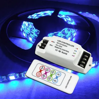 

BC-361-4A DC12V-24V 3CH RGB Strip LED Controller 4A*3CH Output RF Wireless remote Dimmer For 5050 3528 RGB led strip light