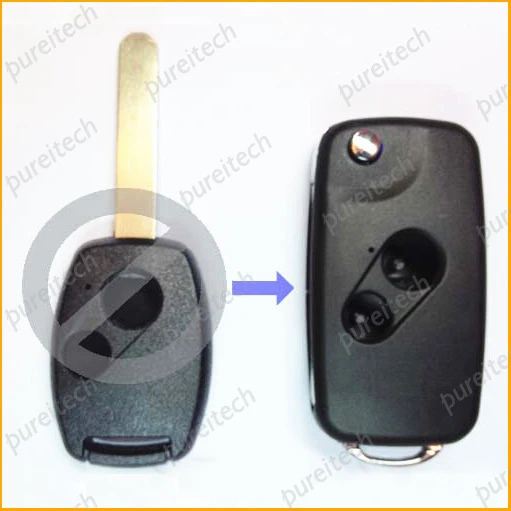 PREISEI 10 шт./лот 2 кнопки автомобиля изменен ключ для honda дистанционного флип изменения заготовки ключей Fobs заменить