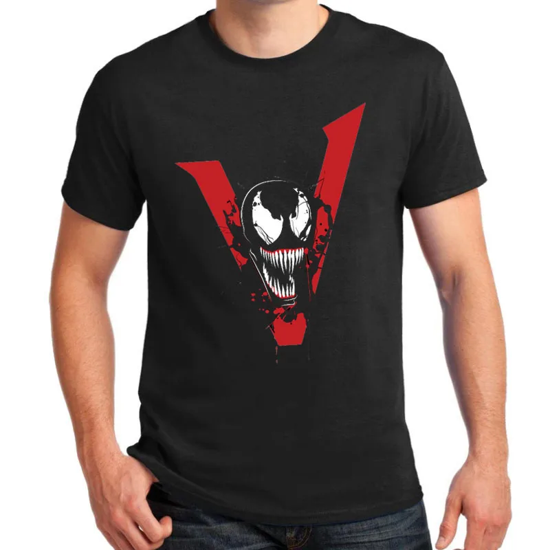venom 2018 movie T Shirts Men BLACK Tees Tops short sleeve Casual