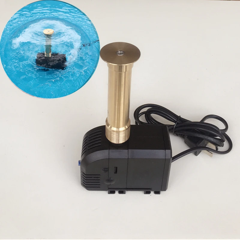 

New Fountain Head Set 8W 20W Multi-Function Submersible Water Pump With Brass Fountain Nozzles