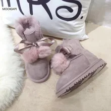 Высококачественные зимние ботинки в европейском стиле; коллекция года; натуральная овчина; натуральная шерсть; женская обувь; 5 цветов;