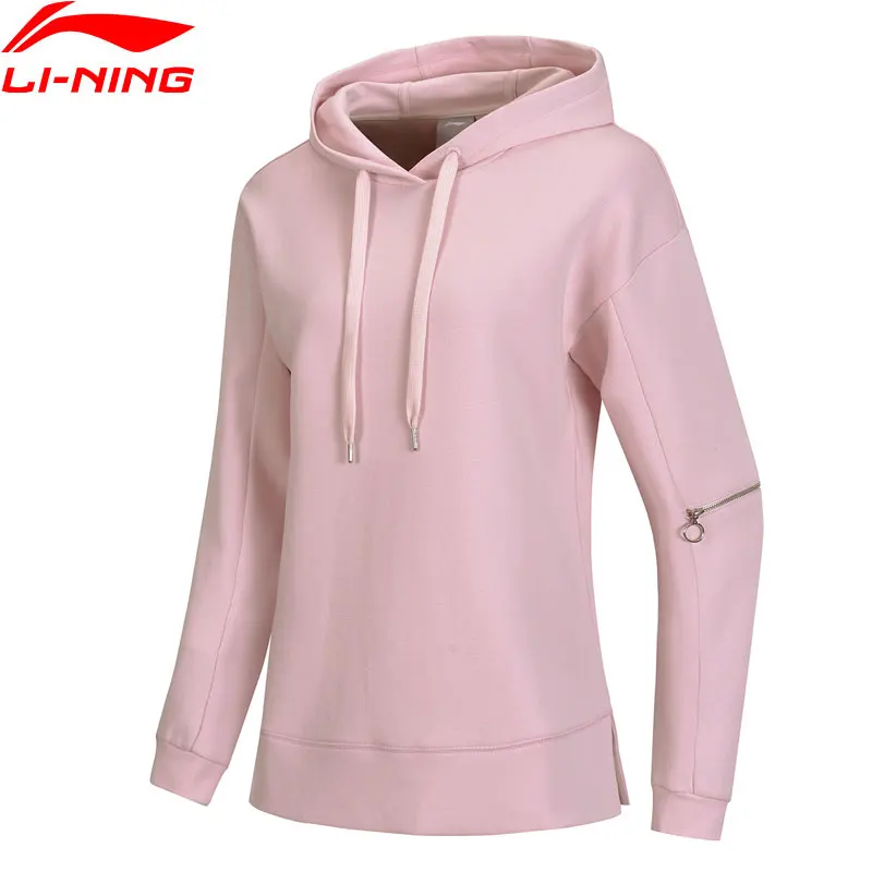 

Li-Ning Women The Trend Hoodies 66% Cotton 34% Polyester Zipper Loose Fit LiNing Comfort Sports Hooded Pullovers AWDP092 CJFM19