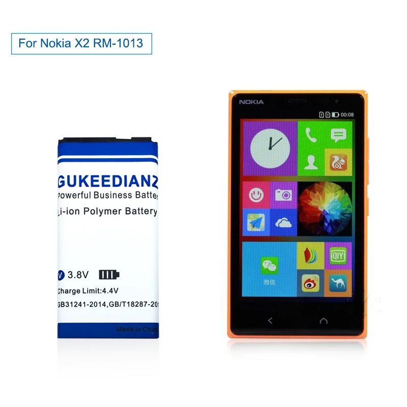 

GUKEEDIANZI BV-5S Battery For Nokia X2 X2DS 1013 X+ X Plus Replacement Mobile Phone Battery BV 5S BV5S