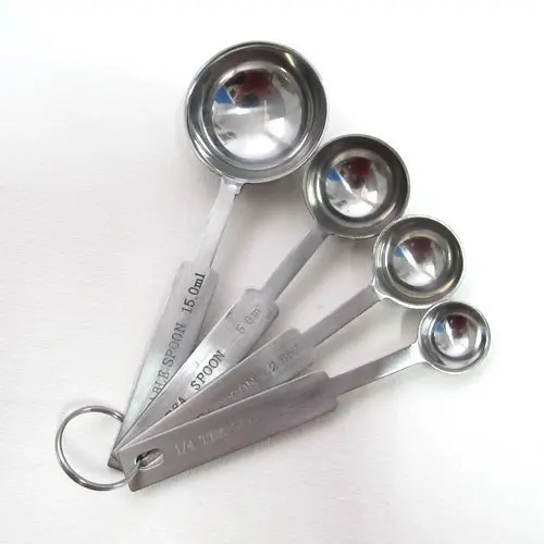 4PCS/SET Stainless Steel Shape Baking Tool Measuring Cup Measuring Spoon Set Home Suite Novice Bakery Meal