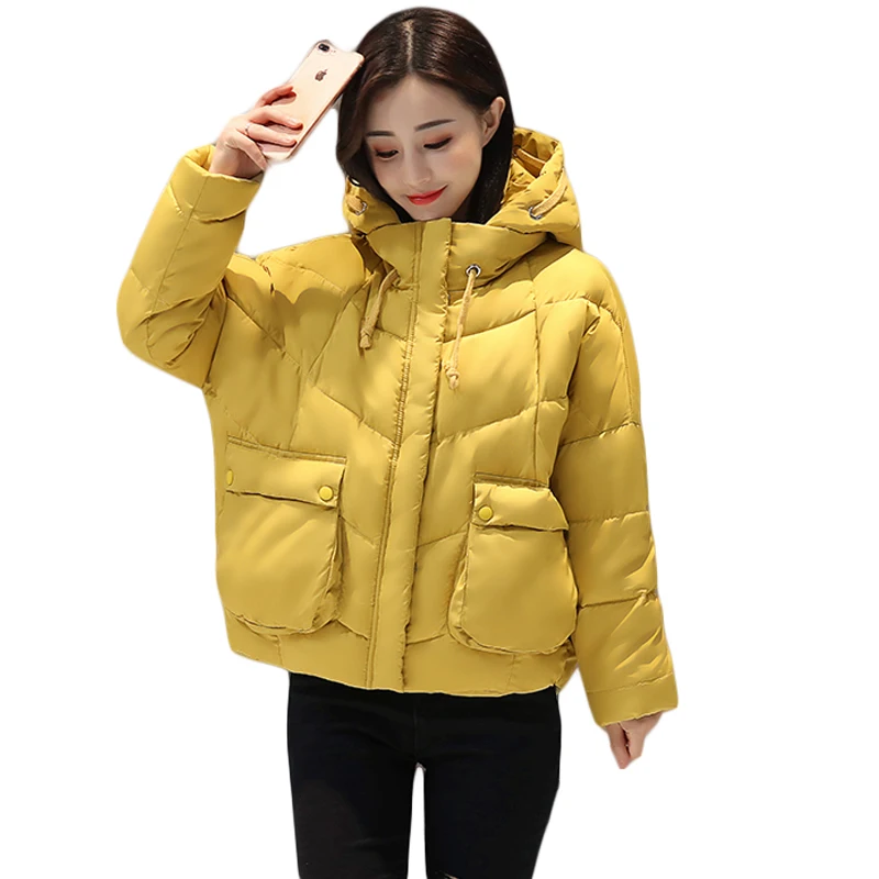 2018 High Quality Women Winter Jacket Fashion Girls Hooded Bread Parkas Female Casual Oversized Warm Wadded Coat Outwear