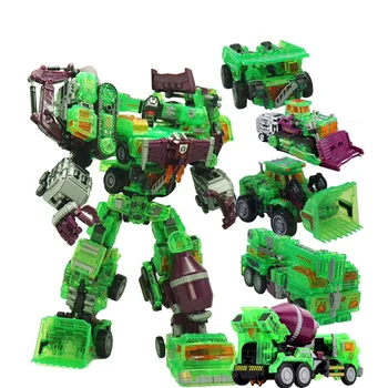

NBK 1-6 style Transparent Scrapper Bonecrusher Scavenger Mixmaster Ko Version Action Figures Transformation Robot Toys