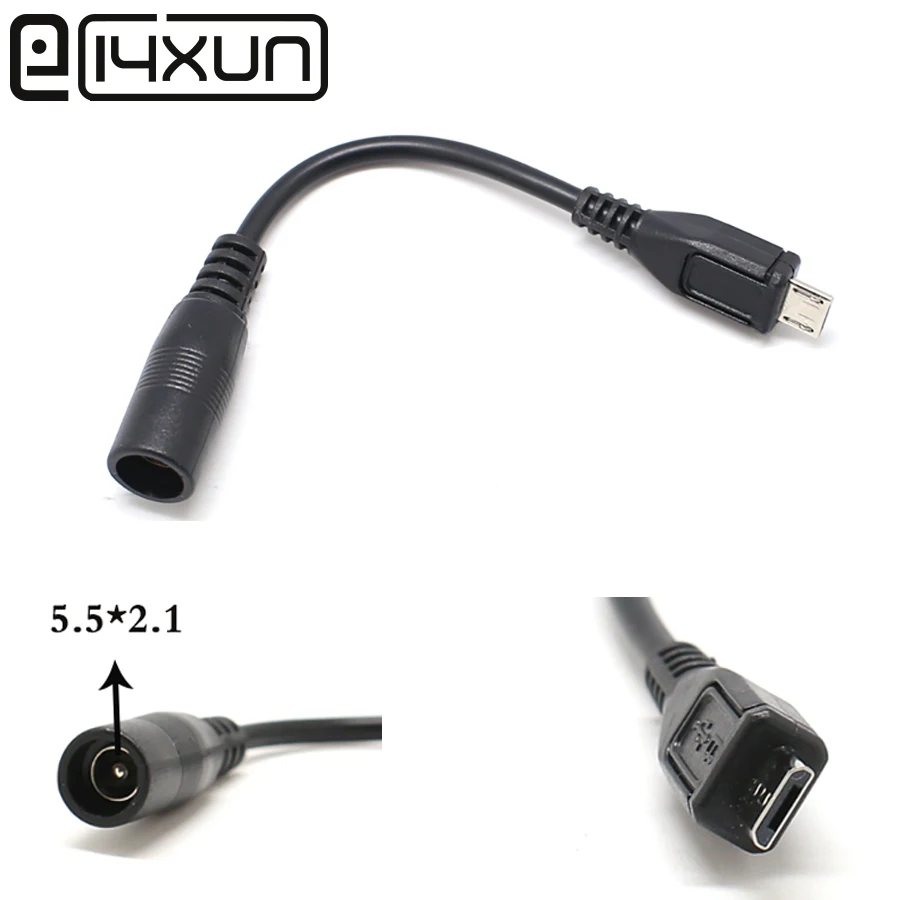1 шт./лот разъем micro usb папа к DC 5 5*2 мм мама с проводным кабелем для телефона android|female