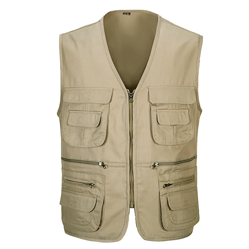 Summer Autumn Casual Cotton Vest men waistcoat V neck Regular