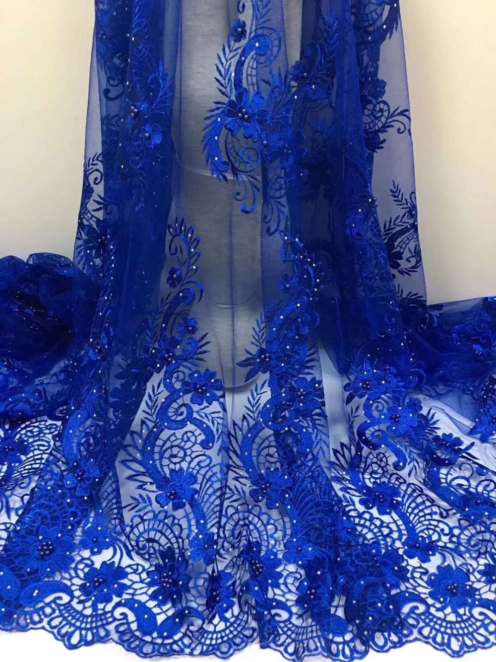 Aliexpress.com : Buy 2018 Wedding Dress Beaded Lace Fabric, Nigerian ...