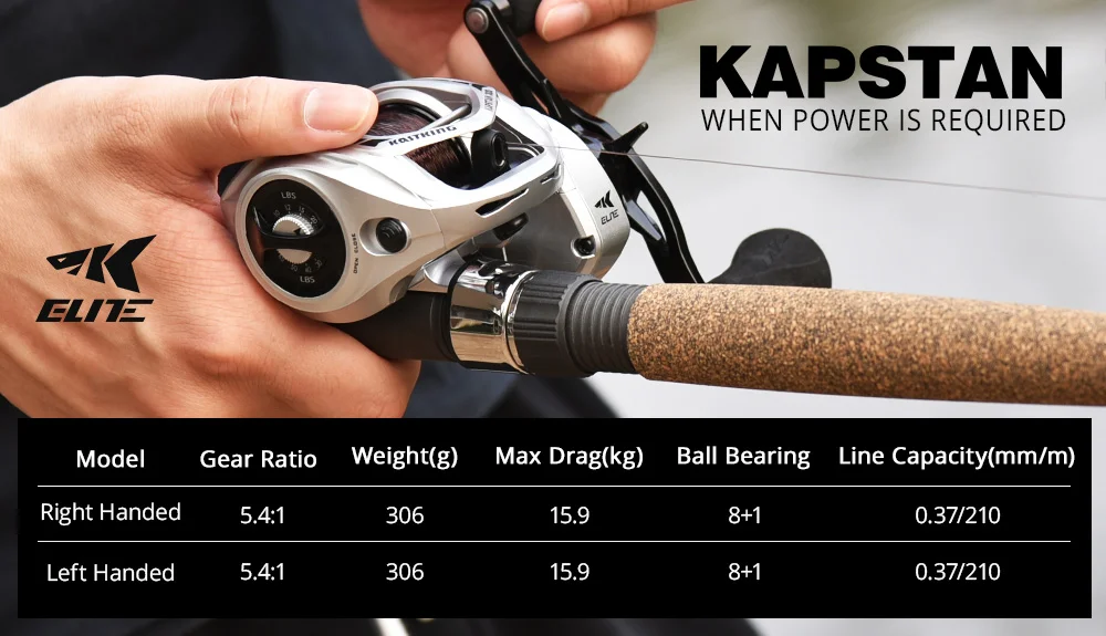 KastKing Kapstan 300 Saltwater Baitcasting Reels Up to 35LB Max Drag