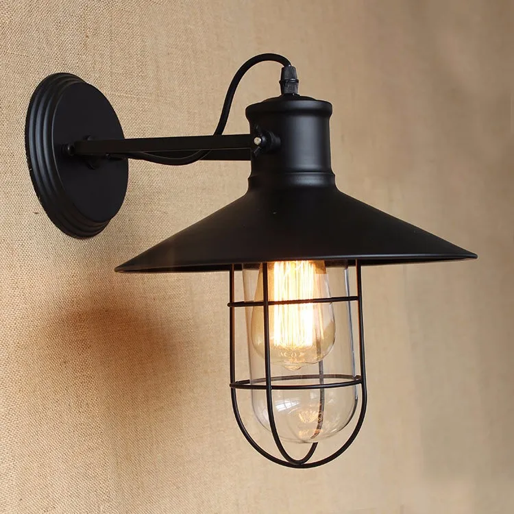 Vintage Sconce Lodge Retro Iron Wall Lamp Edison Light Industrial Lighting Fixtures, Cafe Bar Home Decor, 110V E26  or  220V E27 (3)