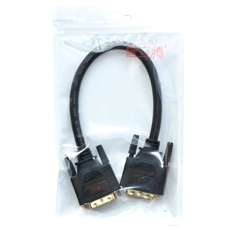 25 см/1" полный 29Pin DVI-I 24+ 5 короткий видео кабель Шнур мужчин и мужчин M/M для монитора