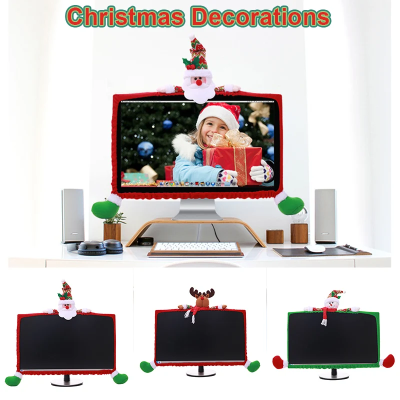 

Christmas Computer Wrapping Cover Cartoon Santa Claus/Snowman/Elk Xmas Home Decoration Hogard OC15