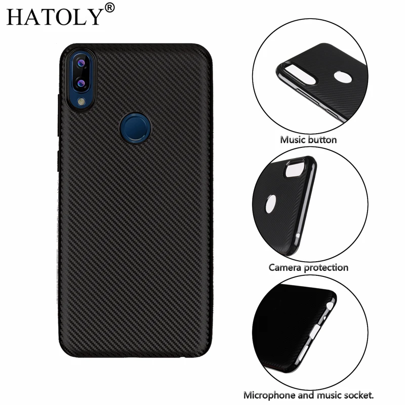 HATOLY для Fundas Asus Zenfone Max Pro(M1) ZB601KL Чехол Мягкий ТПУ/углеродное волокно задняя крышка для Zenfone Max Pro M1 ZB602KL X00TD