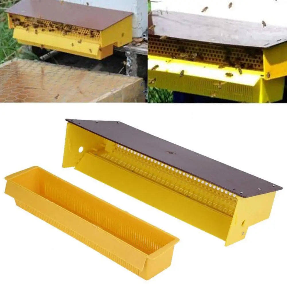 

New Beekeeping Plastic Pollen Trap Yellow with Removable Ventilated Pollen Tray Pollen Collector Beehive Detachable Tools