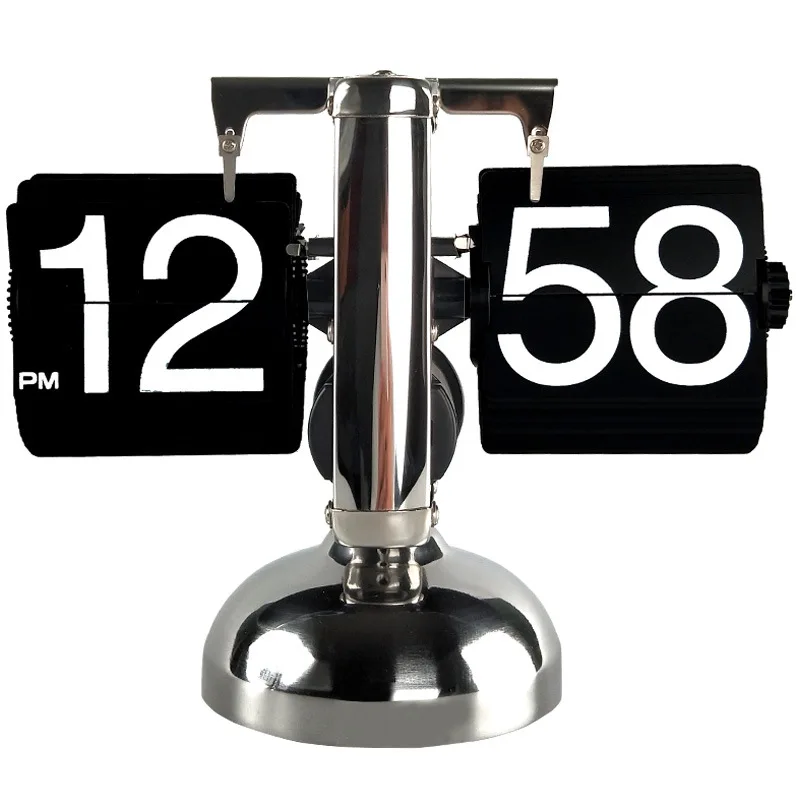 Best Price Retro Small Scale table clock Flip page stainless steel desktop clocks internal turn quartz gear desk clock crafts mx5211345 Best Price Retro Small Scale table clock Flip page stainless steel desktop clocks internal turn quartz gear desk clock crafts mx5211345