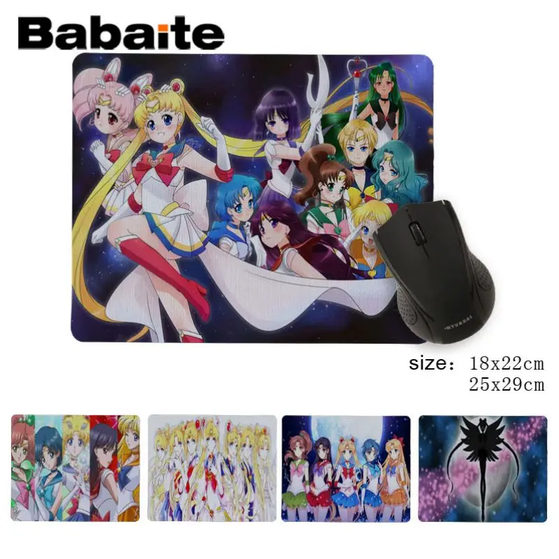 

Babaite sailor moon Customized MousePads Computer Laptop Anime Mouse Mat Custom Your Styles Non-Slip Computer Laptop Mouse Pad