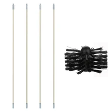 Нейлоновая Щетка с 4 шт ложки с длинной ручкой, гибкая труба из ПВХ, стержни для дымохода чайник дом очиститель, инструмент для очистки комплект