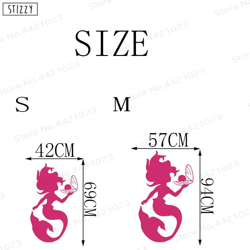 Настенная Наклейка stizzy Little Mermaid Мультяшные виниловые наклейки на стену для
