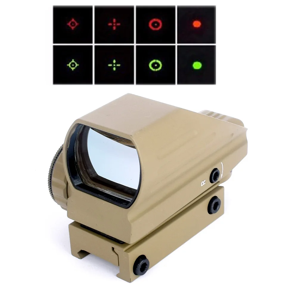 WIPSON цвет загара рефлекторный красный зеленый лазер 4 Сетка голографическая проецируемая точка зрения прицел Airgun Прицел 11 мм/20 мм рейка