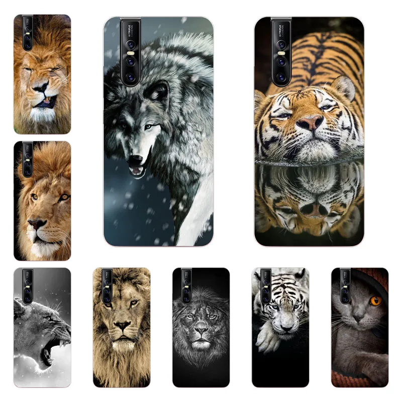 Vivo V15 Pro Case Silicon Beast animal Painting Soft TPU Back Cover for Phone protect Bags shell |