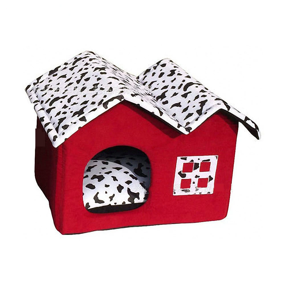 

2018 Soft Pet Dog Cat Bed Red Kennel Princess House for Puppy Dog Cat With Paw Cotton Warm Pet Kennel For Pets