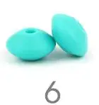 TYRY. HU 50 шт Силиконовые Детские Прорезыватели для зубов 12 ММ ЧЕЧЕВИЦА Abacus жемчужный бисер «сделай сам» для ожерелья, браслетов, ювелирных изделий, жевательных игрушек - Цвет: Turquoise