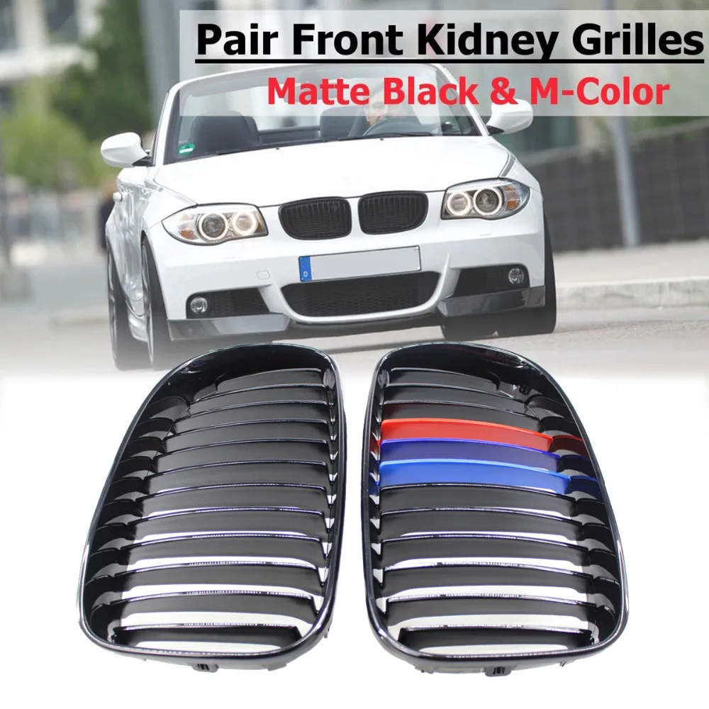 Передняя почечная решетка глянцевый черный M Color для BMW E81 E82 E87 E88 118i 120i 125i 2003 2004 2005