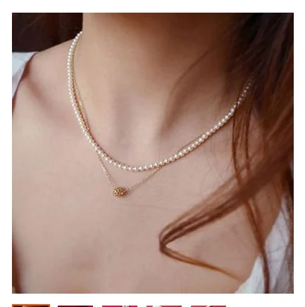 3mm necklace pearl choker highlight freshwater perfectly handmade round natural