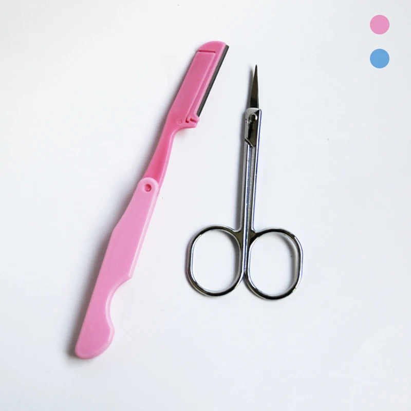 2 PCS Eyebrow font b Razor b font Facial Hair Remover Eyebrow Trimmer Sharp Makeup Knife