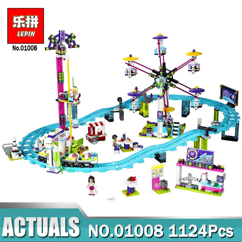 

Compatible with Legoing Friends 41130 model Lepin 01008 Amusement Park Roller Coaster building blocks toys for children