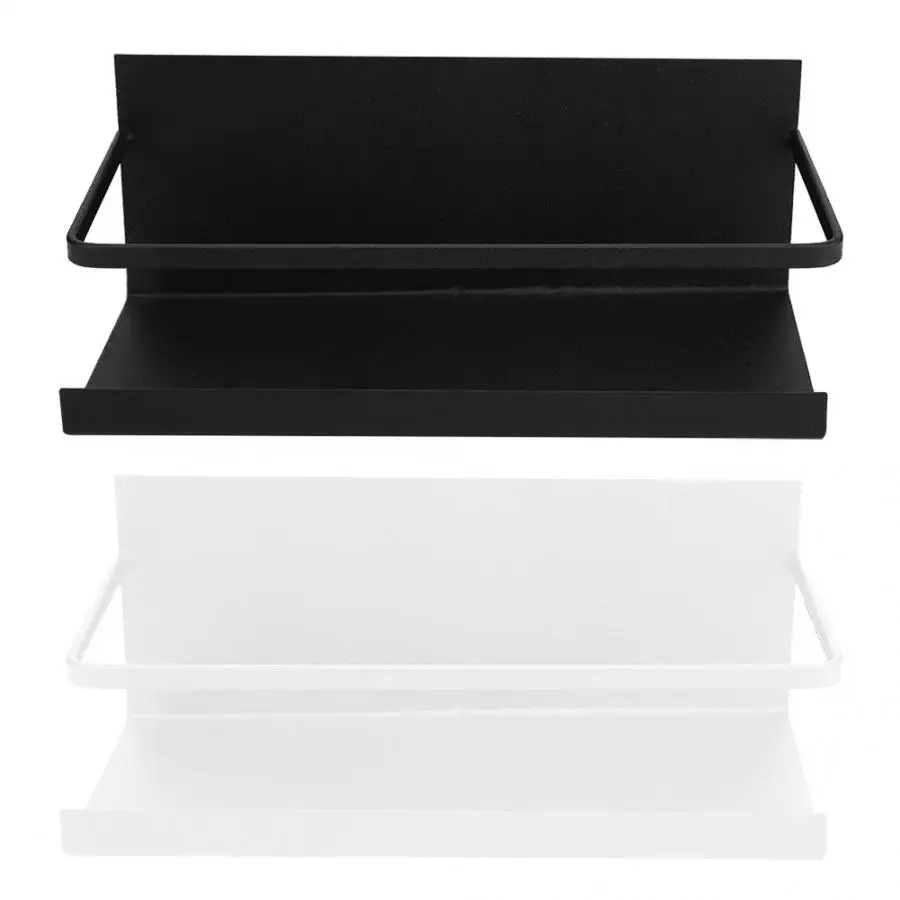 

2pc Shelf With Hooks Multi-Function Storage Refrigerator Kitchen Magnetic Rack Storage Rack Refrigerator Shelf