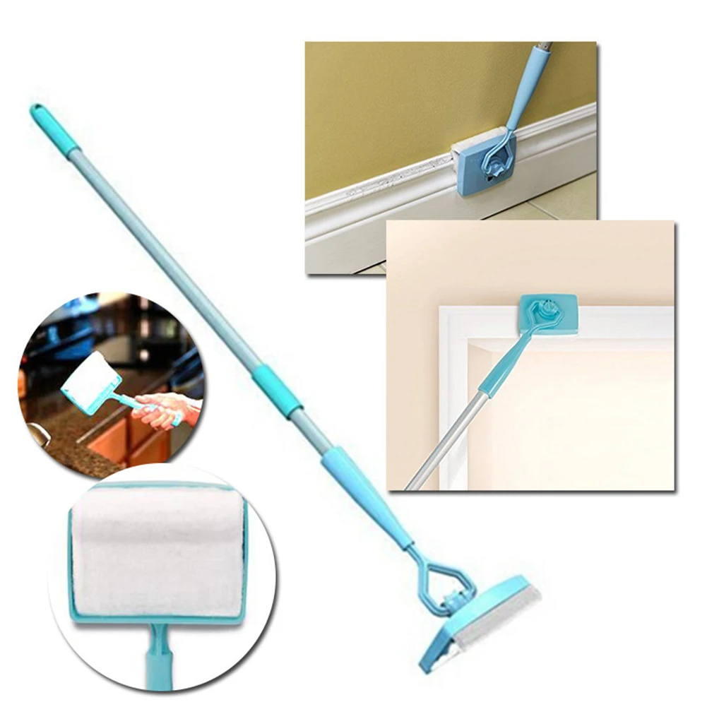 Goede Cleaning Magic Bezem Plint Buddy Gewoon Glide Uitschuifbare Cleaning Mop Thuis Tool Microfiber Stof Borstel Trash Stok Vassoura